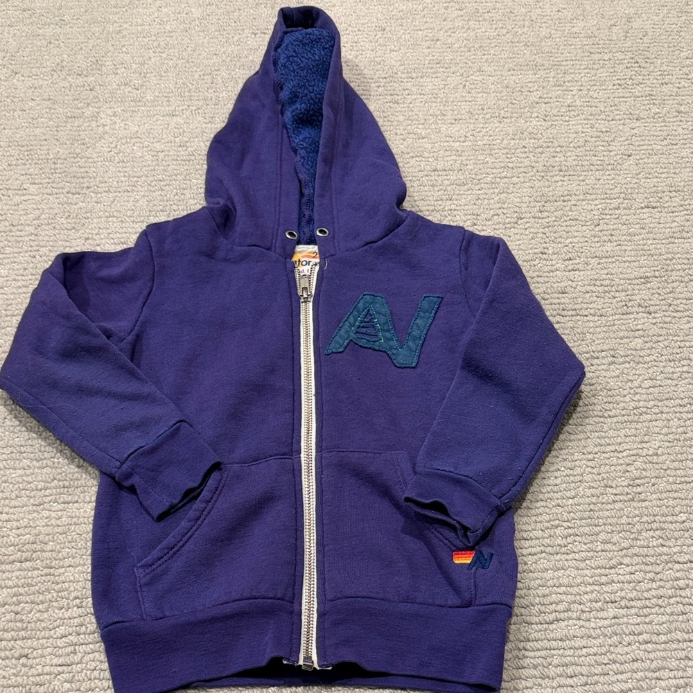 Aviator Nation purple kids hoodie